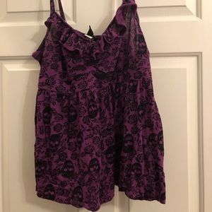 Torrid skull babydoll tank